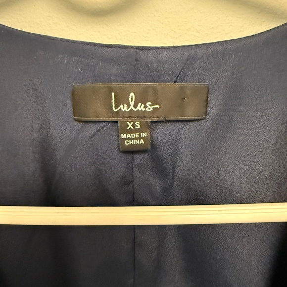 Classic Navy Floral Wrap Dress - Picture 2 of 4